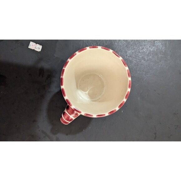 Paul Vogt  cup mug  Rooster floral design Red Farmhouse  Cottage  12 oz - Picture 4 of 8